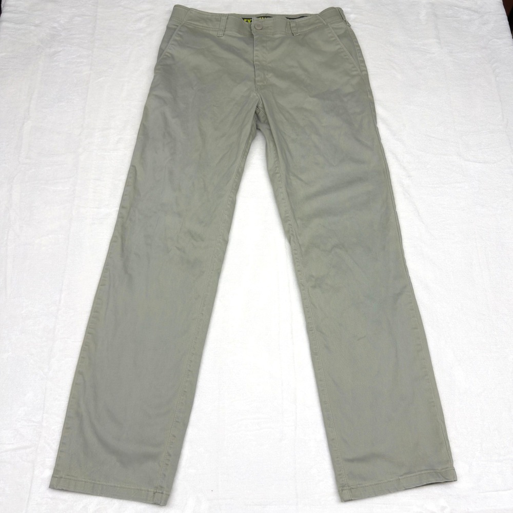 Lee Extreme Comfort Pants Mens 34x32 Khaki Straight Fit Chino Stretch Casual
